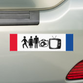 Persoon Man Camera TV Bumpersticker (Op auto)