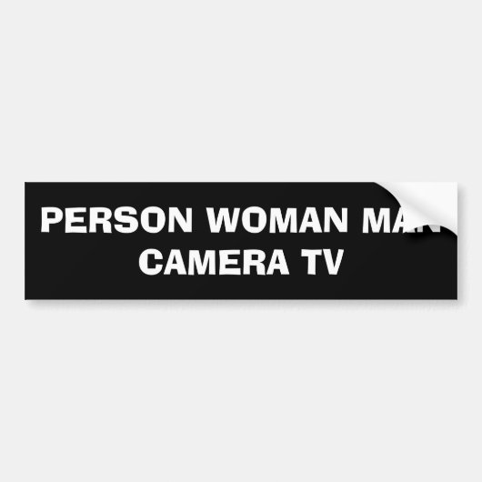 Persoon Man Camera TV Funny Trump Bumpersticker (Voorkant)