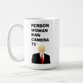 Persoon Man Camera TV Funny Trump Koffiemok (Links)