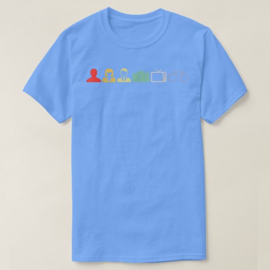 Persoon Man Camera TV gevangenis T-shirt (Design voorkant)