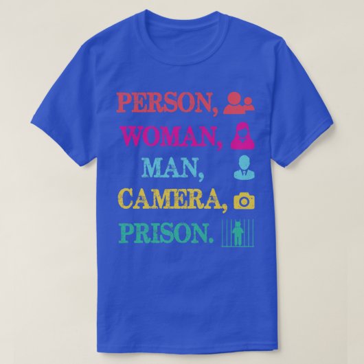 Persoon Man Camera TV gevangenis T-shirt (Design voorkant)