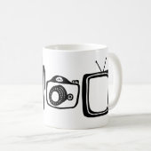 Persoon Man Camera TV Koffiemok (Voorkant rechts)