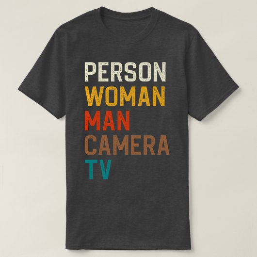 Persoon Man Camera TV T-shirt (Design voorkant)