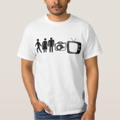Persoon Man Camera TV T-shirt (Voorkant)