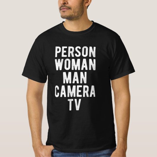 Persoon Man Camera TV T-shirt (Voorkant)