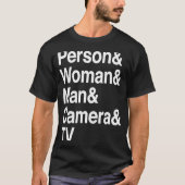Persoon Man Camera TV T-shirt (Voorkant)