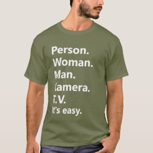 Persoon Man Camera TV Trump Memory Test T-shirt