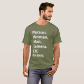 Persoon Man Camera TV Trump Memory Test T-shirt (Voorkant volledig)