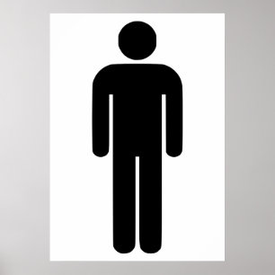 Persoon Man Universal Silhouette Classic Comic Poster