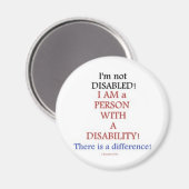 PERSOON MET EEN HANDICAP 1 MAGNEET (Voorkant / Achterkant)