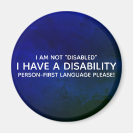 Persoon met eerste handicap magneet