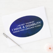 Persoon met eerste handicap ovale sticker (Envelop)