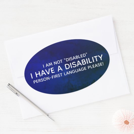 Persoon met eerste handicap ovale sticker (Envelop)