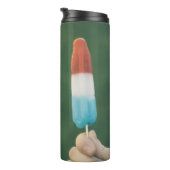 Persoon met ijspop thermosbeker (Geroteerd rechts)