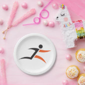 Persoon met ontwerp papieren bordje (Feest)