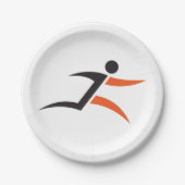 Persoon met ontwerp papieren bordje (Voorkant)