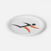 Persoon met ontwerp papieren bordje (Gekanteld)