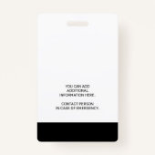 Persoon met speciale behoeften QR-code en andere i Badge (Achterkant)