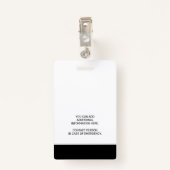 Persoon met speciale behoeften QR-code en andere i Badge (Achterkant met clip)