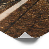 Persoon onderweg in de ochtend poster (Hoek)