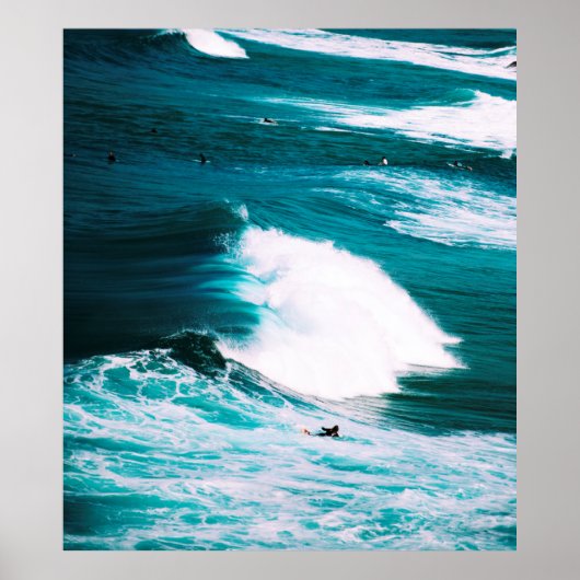 PERSOON OP BOORD MET OCEAAN WAVES POSTER (Voorkant)