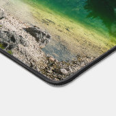 Persoon op het bergmeer bureaumat (Hoek)