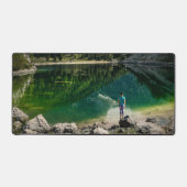 Persoon op het bergmeer bureaumat (Voorkant)