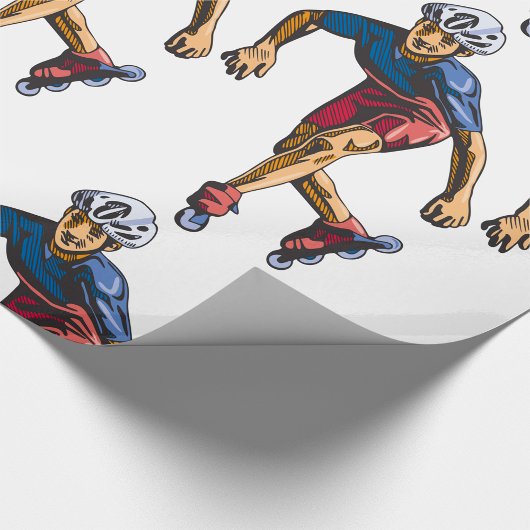Persoon Rollerblading Cadeaupapier