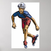Persoon Rollerblading Poster (Voorkant)