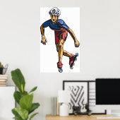 Persoon Rollerblading Poster (Thuiskantoor)