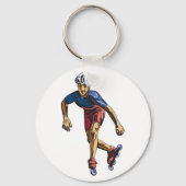 Persoon Rollerblading Sleutelhanger (Voorkant)