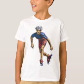 Persoon Rollerblading T-shirt (Voorkant)