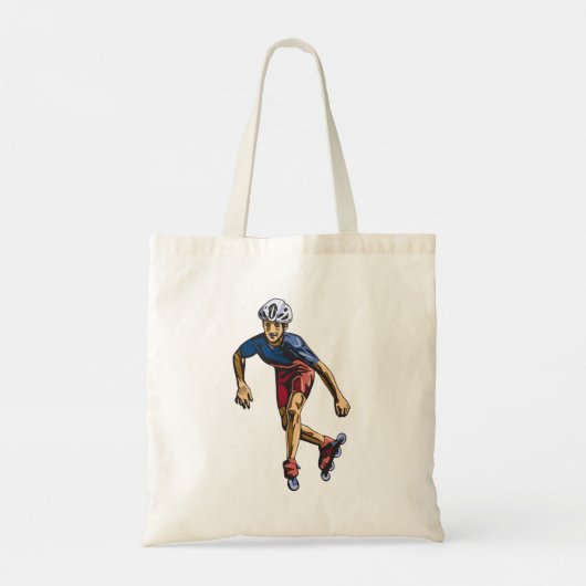 Persoon Rollerblading Tote Bag (Achterkant)