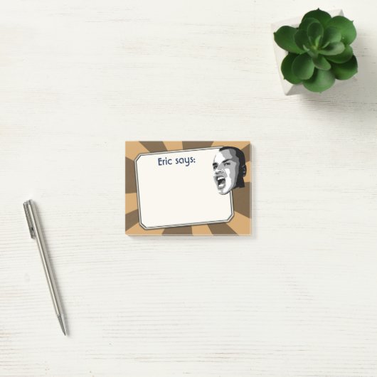 Persoon schreeuwen op elke kleur lichtstralen post-it® notes (Kantoor)