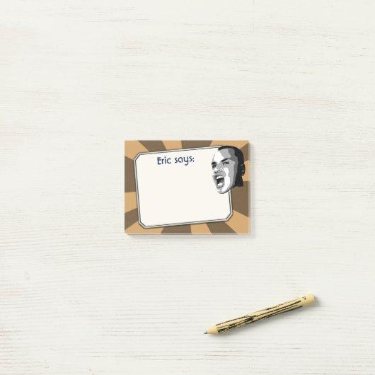 Persoon schreeuwen op elke kleur lichtstralen post-it® notes (Op bureau)