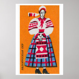 Persoon Sovjet-Unie Mid-Century Luciferdoosje Labe Poster