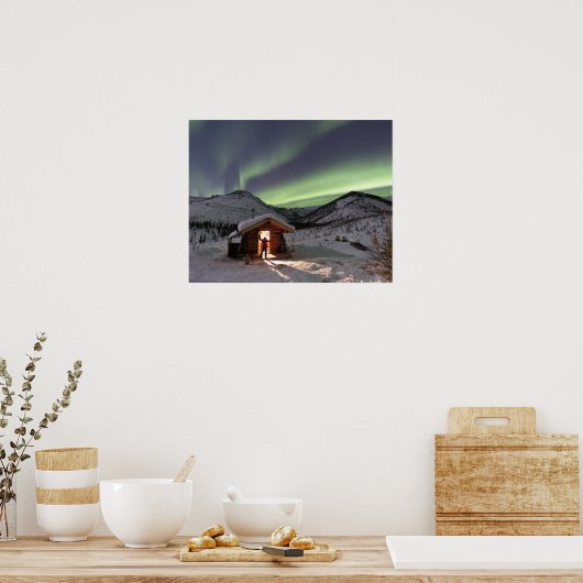 Persoon staat voor de deur van de Caraïben Bluff Poster (Keuken)