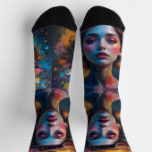 Persoon Surrealistisch Portret Vrouw Vrouw Sneltoe Sokken (Top)