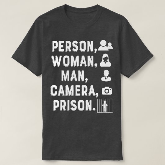 Persoon, vrouw, Man, camera, gevangenis - 14 T-shirt (Design voorkant)