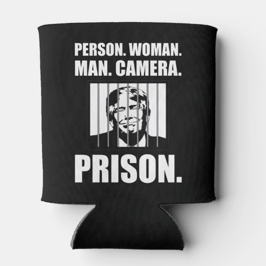 Persoon. Vrouw. Man. Camera. Gevangenis. Blikjeskoeler (Achterkant)