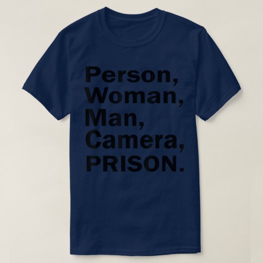Persoon, vrouw, Man, camera, gevangenis T-shirt (Design voorkant)