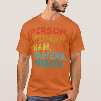 Persoon Vrouw Man Camera Tv Gevangenis Retro 2 T-shirt