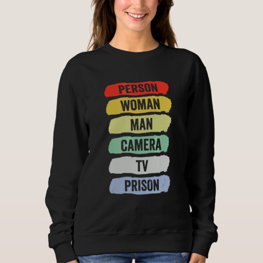 Persoon Vrouw Man Camera TV Gevangenis Trui (Voorkant)