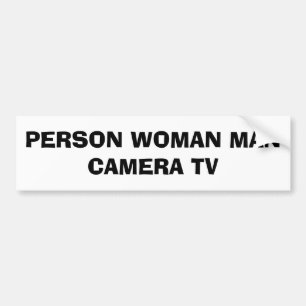 Persoon Vrouw Man Camera TV Grappig Trump Bumpersticker