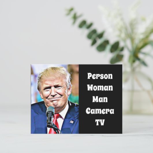 Persoon, vrouw, Man, camera, tv, grappige antitrum Briefkaart (Staand voorkant)