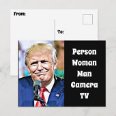 Persoon, vrouw, Man, camera, tv, grappige antitrum Briefkaart (Voorkant / Achterkant)