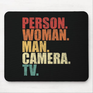Persoon Vrouw Man Camera Tv Trump Woorden Muismat