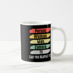 Persoon. Vrouw. Man. Camera. Tv Vintage Grappig Po Koffiemok