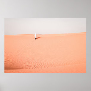 PERSOON WALKING ON DESERT POSTER