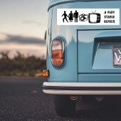 PERSOON Woman Man Camera TV STABLE GENIUS Bumpersticker